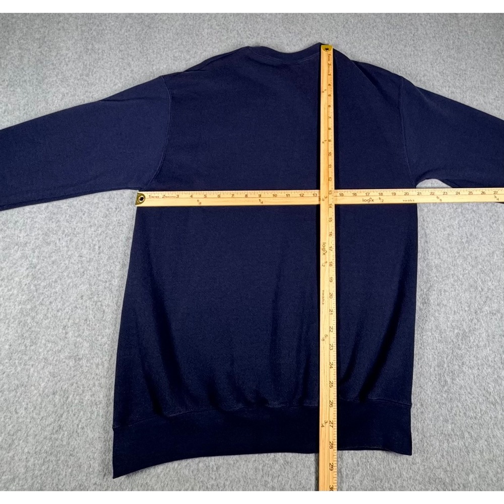 Lee Heavyweight Vintage Navy Crewneck Cotton Blend Sweater Sweatshirt Bermuda - Picture 3 of 5